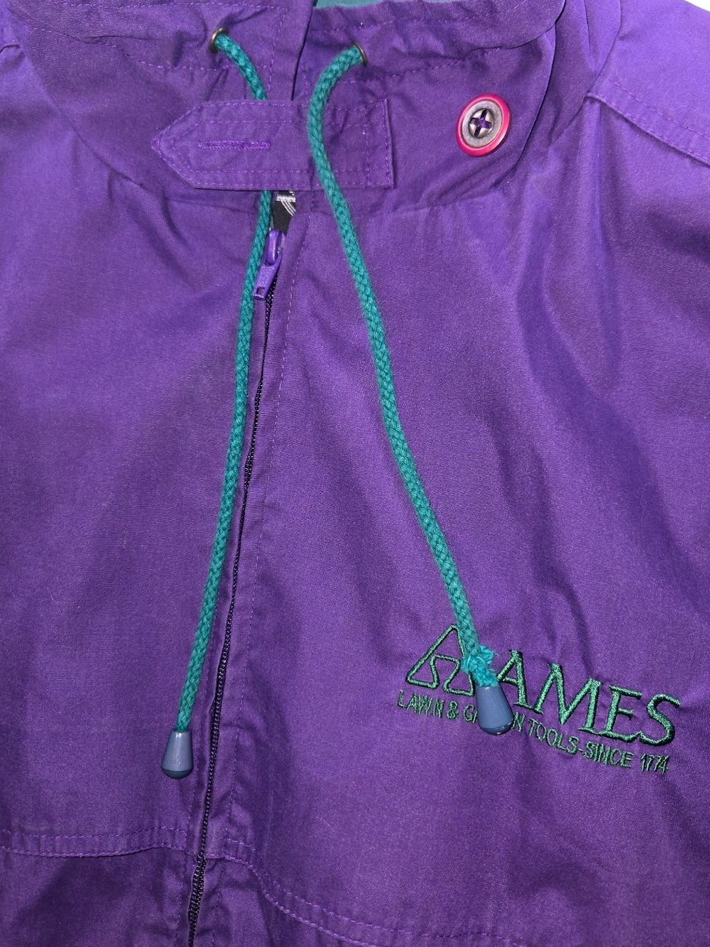 Charles River Apparel Purple Rain Jacket with Teal Accents - Picture 6 of 6